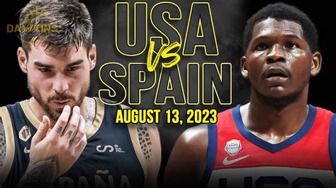 usa vs spain basketball 2023
